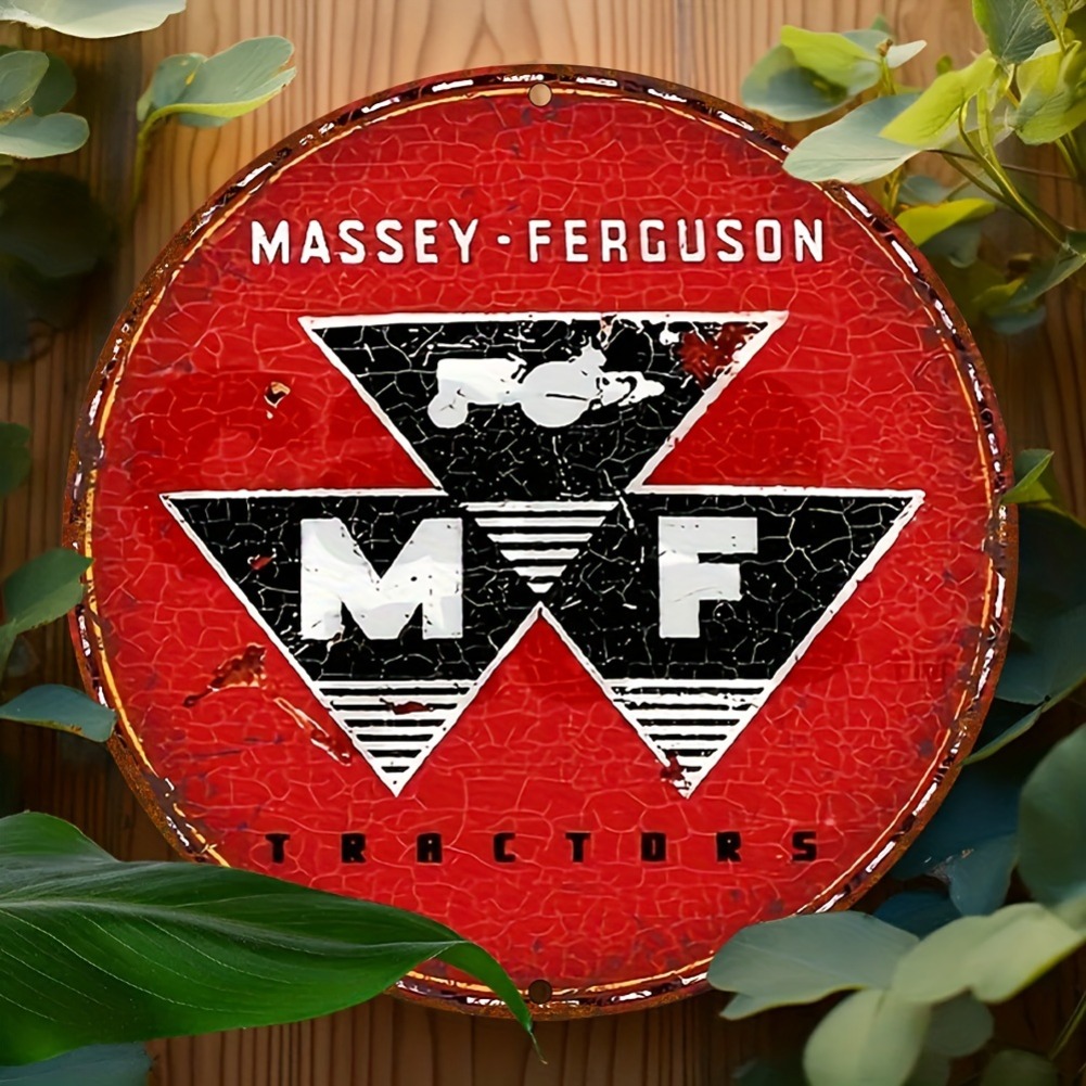 Agriculture Farming Logos - Vintage Massey Ferguson Tractors Round Metal