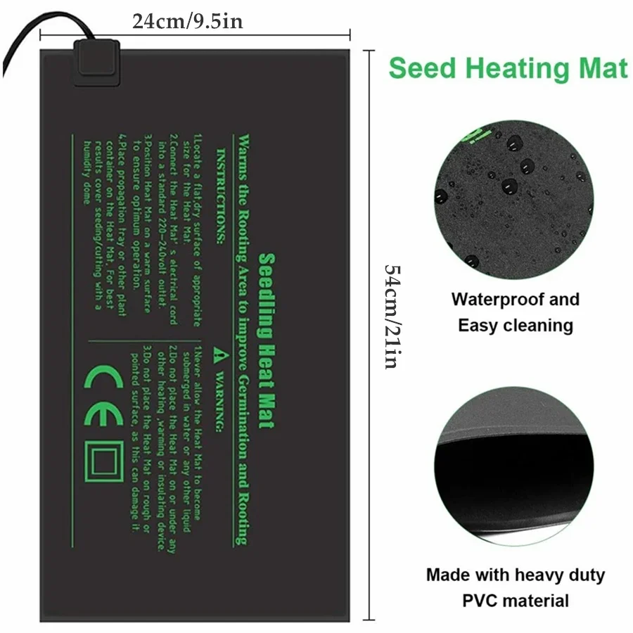 4 Sizes 220V EU Plug Seedling  - Seedling Heat Mat 评论和价格