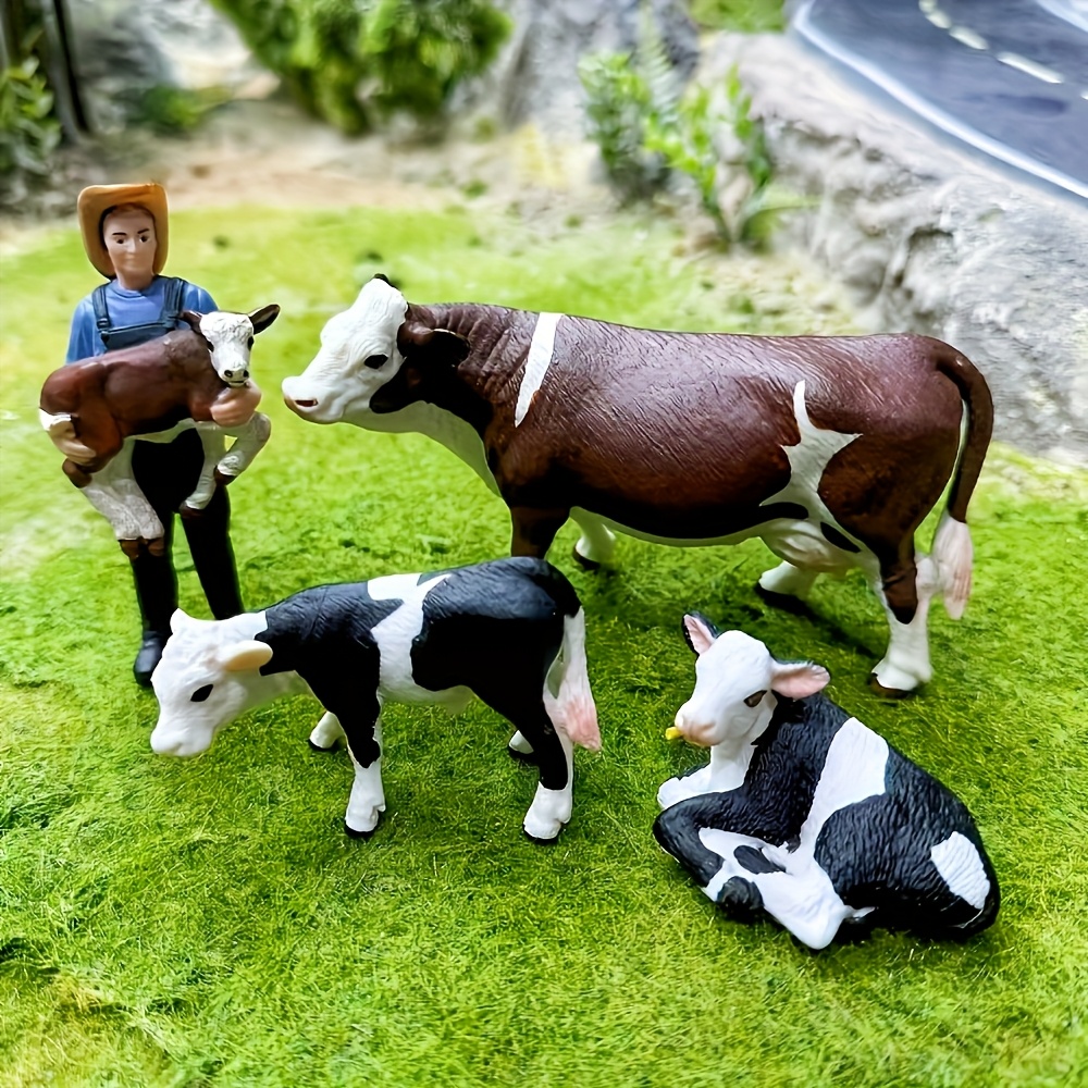 Farm Farmer And Cow Model Set  - Agriculture Farming Education 评论和价格